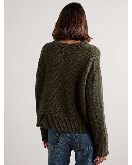 Nili Lotan Green Haisley Oversized Wool Sweater