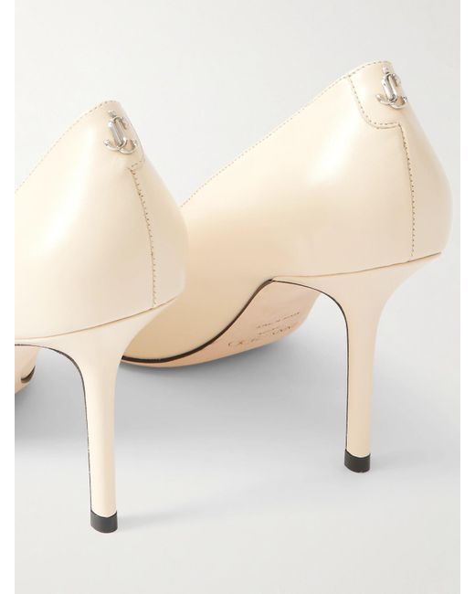 Jimmy Choo Natural Love 85 Leather Pumps