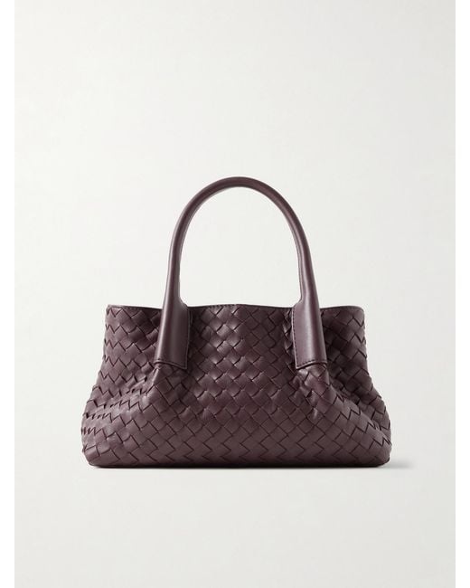 Bottega Veneta Brown Pinacoteca Small Intrecciato Leather Tote
