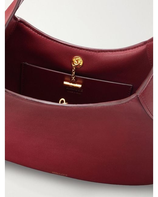 Khaite Red Joan Small Leather Shoulder Bag