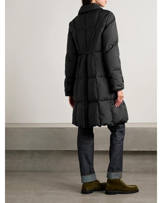 Moncler Black Achard Daunenmantel Aus Gestepptem Shell