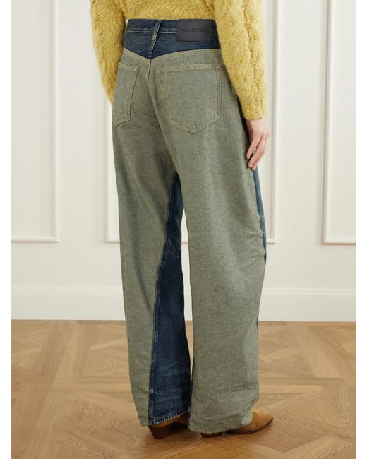 Haikure Blue Clyde Double Vintage Mid-Rise Wide-Leg Jeans