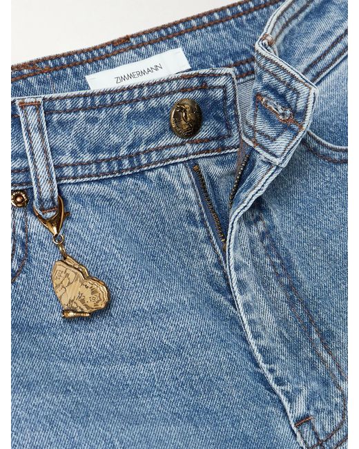 Zimmermann Blue High-Rise Flared Jeans