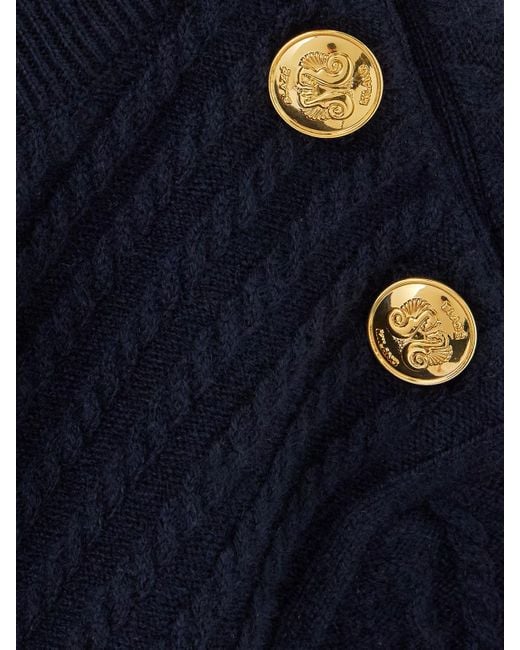 Pull En Laine Et Cachemire Mélangés À Mailles Torsadées Et À Boutons Highland Blazé Milano en coloris Blue