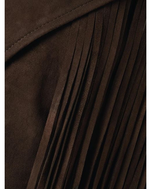 Veste En Daim À Franges Et À Ceinture Cassidy Nour Hammour en coloris Black