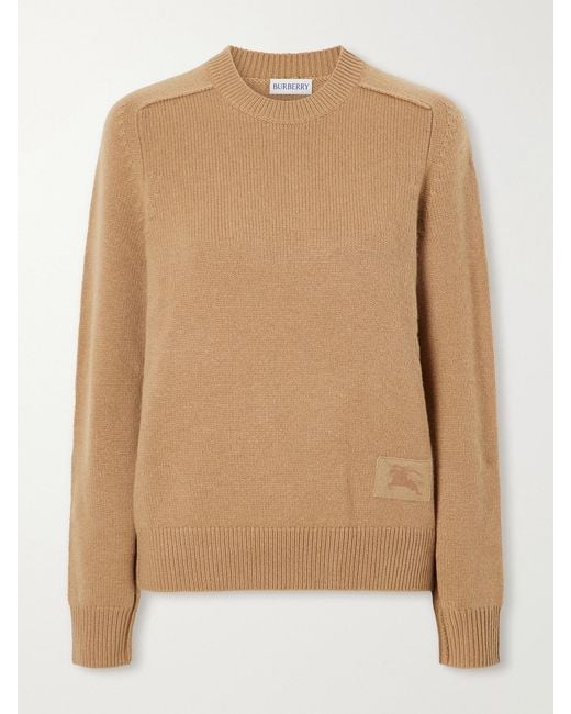 Burberry Natural Cashmere-Blend Sweater