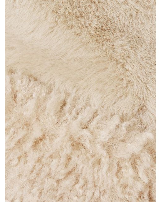 Moncler Natural Joui Belted Plush Down Gilet
