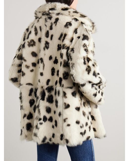 Dodo Bar Or White Dot Printed Shearling Coat
