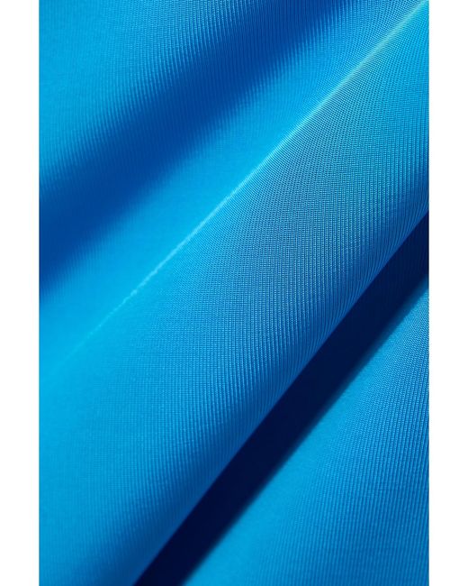 Et Ochs Blue Phebe One-Shoulder Cutout Stretch-Jersey Midi Dress