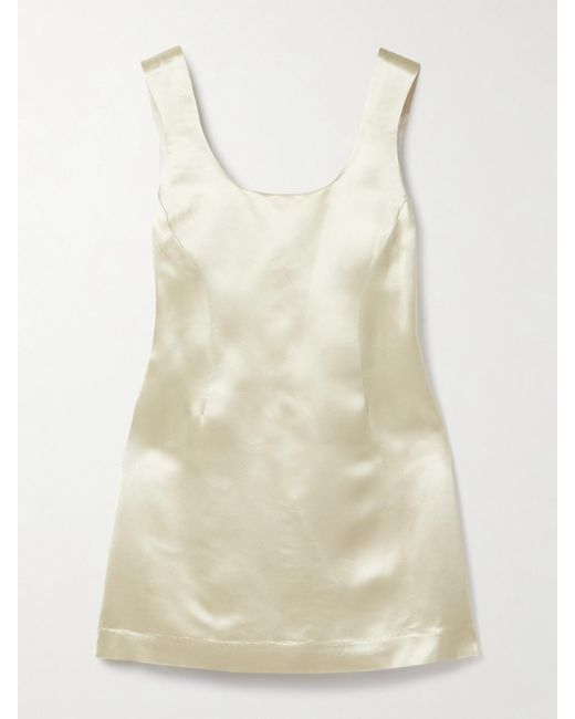 Kallmeyer Natural Eloise Satin Mini Dress