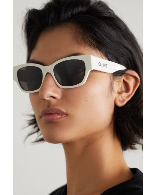 Céline Natural Square-Frame Acetate Sunglasses