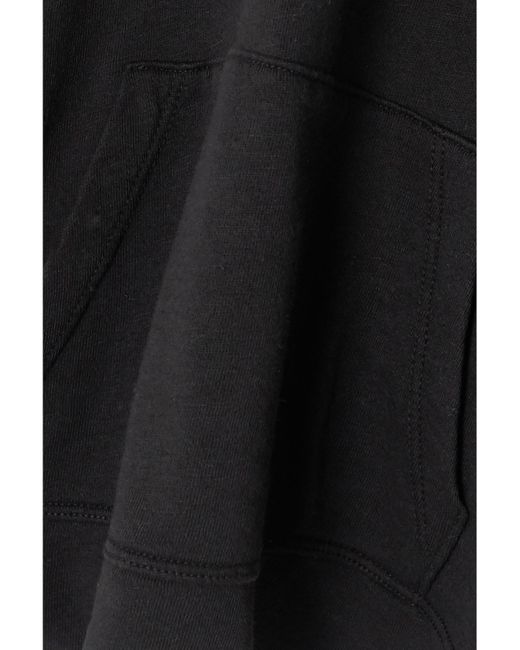 James Perse Black Cropped Cotton-Jersey Hoodie