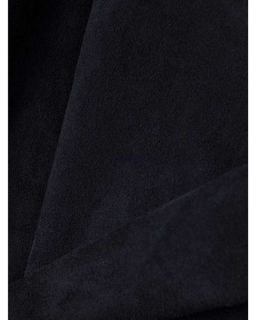Stouls Blue Astrid Verkürzter Cardigan Aus Veloursleder