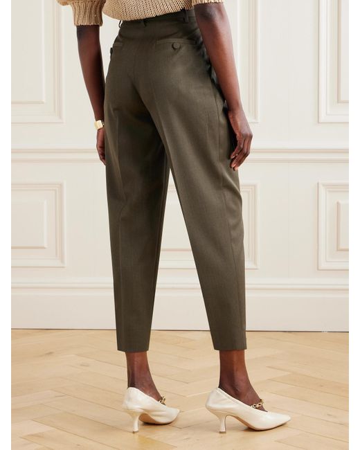 Pantalon Fuselé En Laine À Plis Emmett Altuzarra en coloris Green
