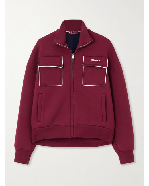 Gucci Red Padded Jersey Sweatshirt