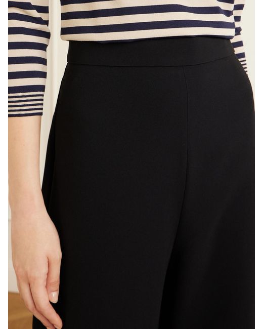 Max Mara Blue Crepe Wide-Leg Pants