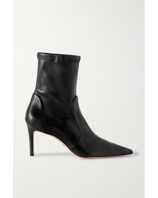 Stuart weitzman patent 2024 leather ankle boots