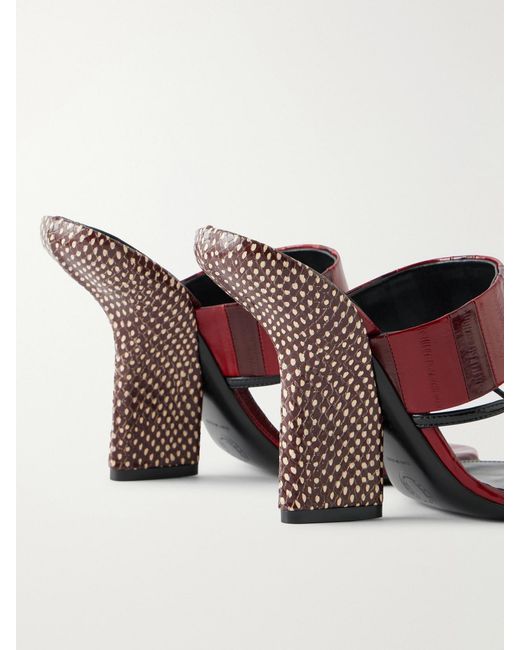 Dries Van Noten White Eel-Effect Leather Sandals
