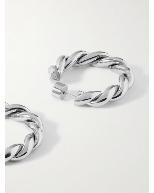 Jennifer Fisher Metallic Twisted Lilly Mini Versilberte Creolen