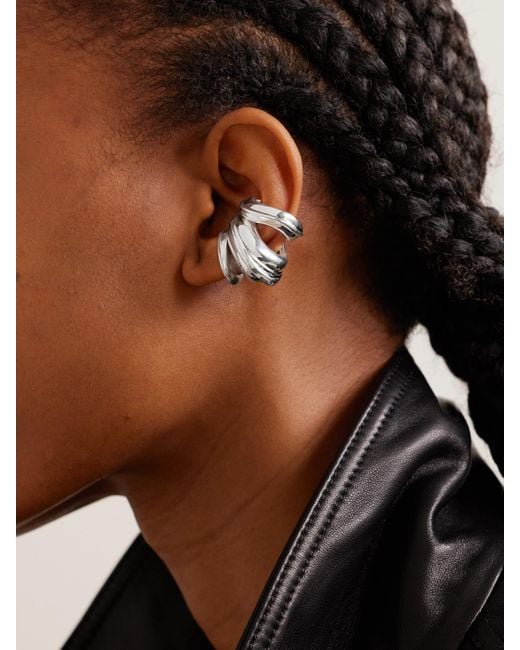 Completedworks Natural Set Aus Drei Versilberten Ear Cuffs