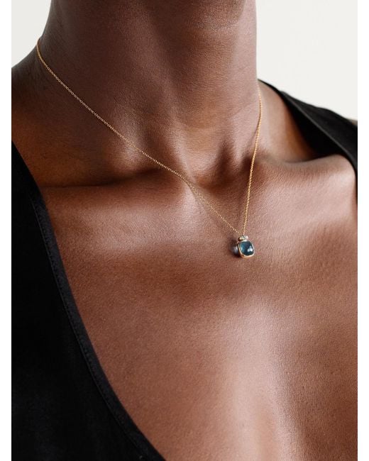 Pomellato Natural Nudo 18-Karat Rose And, Topaz And Diamond Necklace