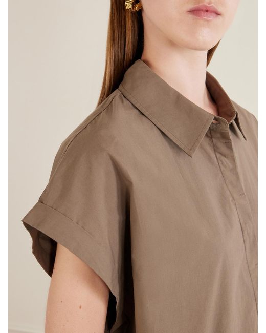 Matteau Brown Organic Cotton-Poplin Shirt