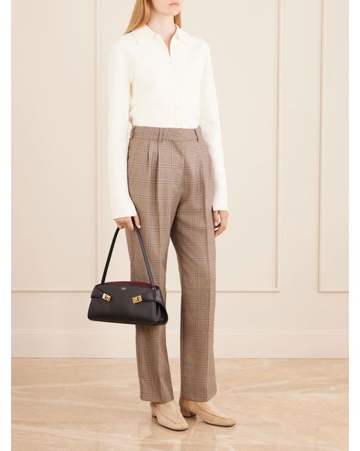 Blazé Milano Natural Fox Checked Wool Pants