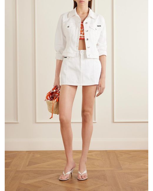 Dolce & Gabbana White Denim Jacket