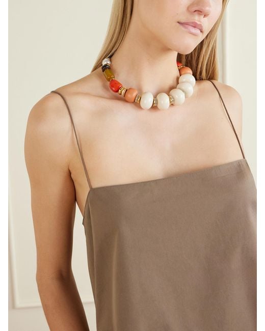 Lizzie Fortunato Natural Ilios-Plated-Stone Necklace