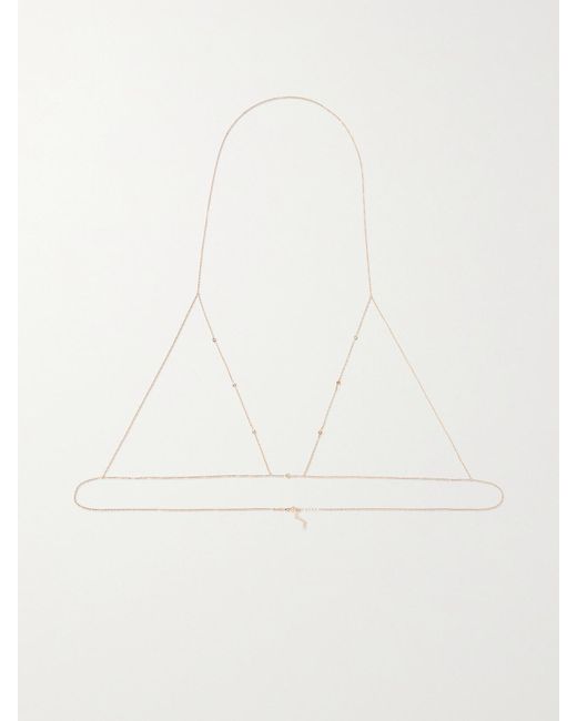 Jacquie Aiche Natural 14-Karat Rose Diamond Body Chain