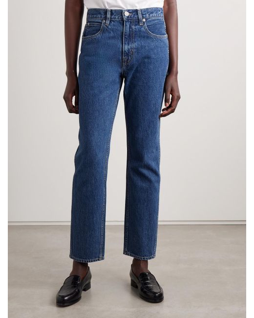 SLVRLAKE Denim Blue Virginia High-Rise Slim-Leg Jeans