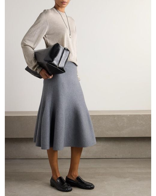 Jil Sander White Pullover Aus Einer Mischung Aus Kaschmir, Wolle Und Seide