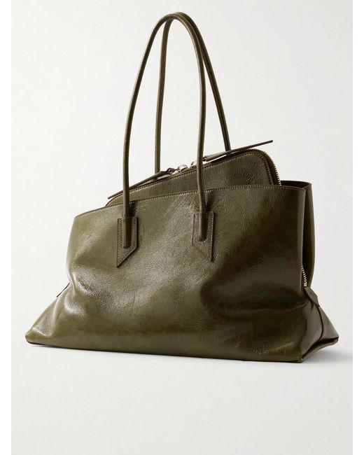 The Attico Green La Passegiata Medium Asymmetric Shoulder Bag
