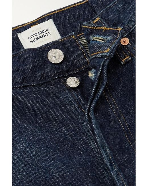 Jean Large Taille Haute Effilé Horseshoe Citizens of Humanity en coloris Blue