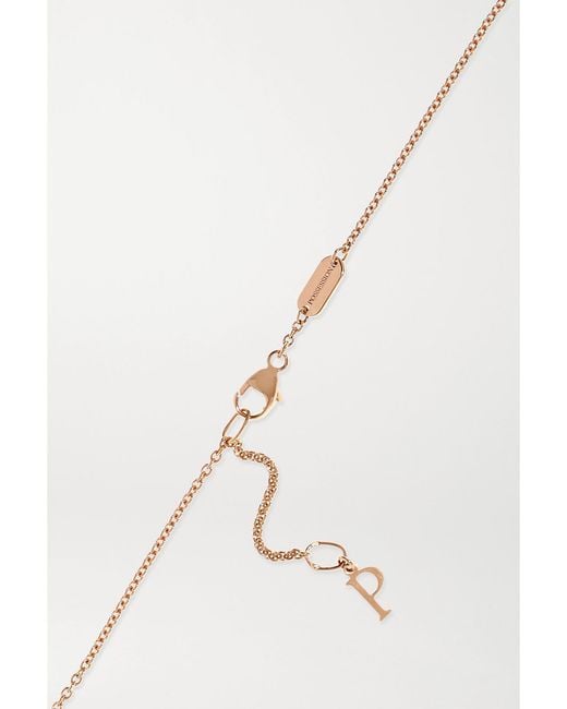 Piaget Natural Possession 18-Karat Rose, Carnelian And Diamond Necklace