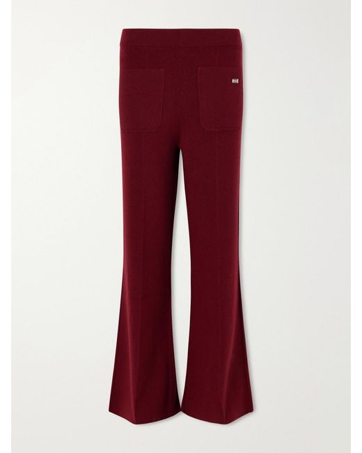 Victoria Beckham Alina Merino Wool And Cashmere-Blend Flared Pants