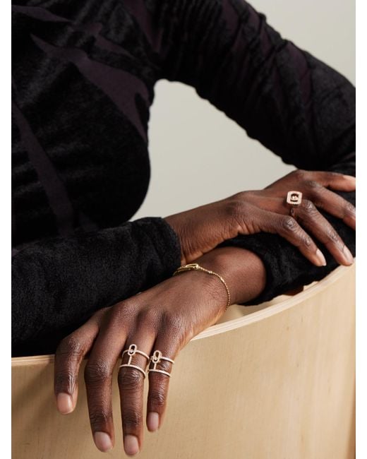 Messika Natural Move Uno Double 18-Karat Diamond Ring