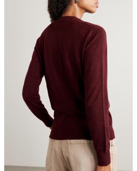 arch4 Red Organic Cashmere Tank And Cardigan Set