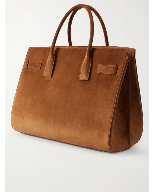 Saint Laurent Brown Sac De Jour Large Suede Tote