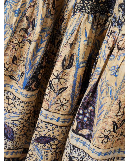 Mini-Robe En Voile De Coton Mélangé Imprimé Anika Ulla Johnson en coloris Brown