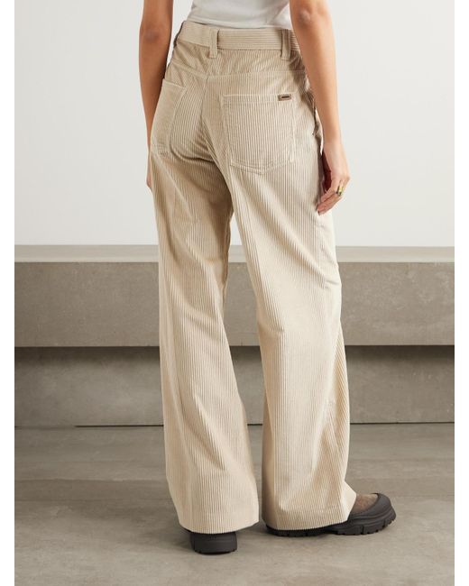 Brunello Cucinelli Natural Hose Mit Weitem Bein Aus Baumwollcord