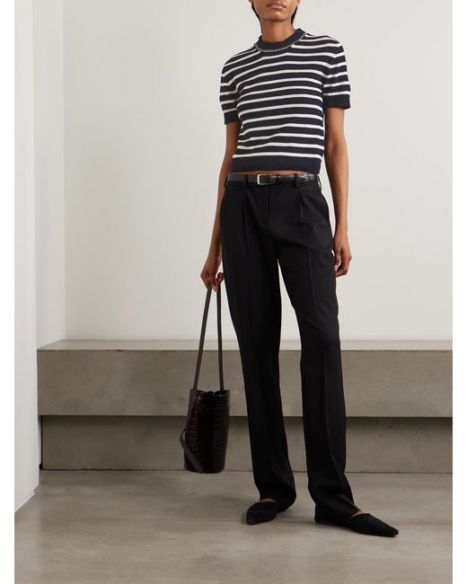 &Daughter Blue Shona Striped Organic Cotton Top