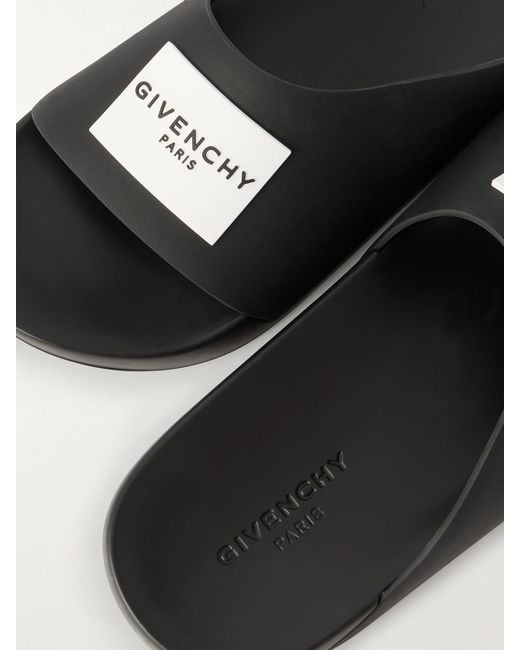 Givenchy Black Rubber Slides