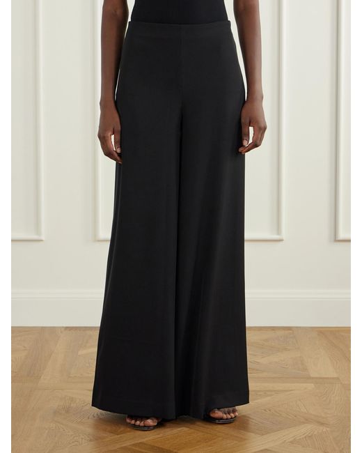 ANDRES OTALORA Black Espacio Fiel Crepe Wide-Leg Pants