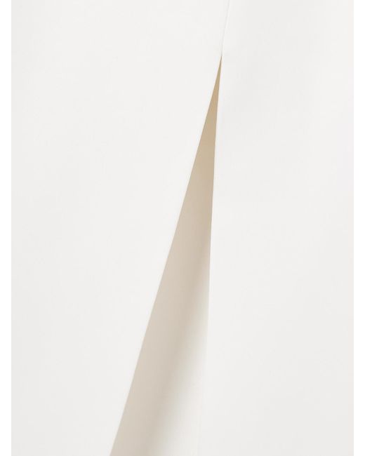 Khaite White Lowen Satin-Crepe Midi Dress
