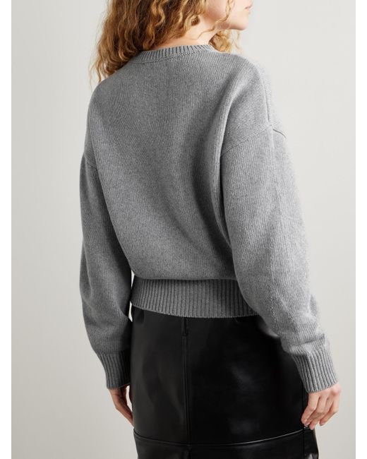 Another Tomorrow Gray Pullover Aus Einer Kaschmir-Wollmischung
