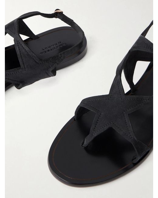 Gabriela Hearst Black Star Suede Sandals