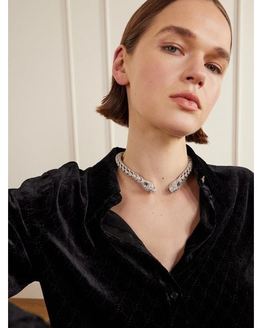 Gucci Natural Dionysus-Tone Crystal Choker