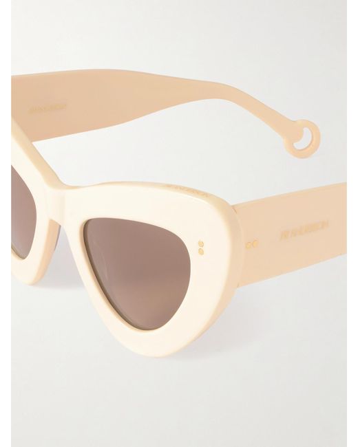 J.W. Anderson Natural Butterfly Cat-Eye Acetate Sunglasses
