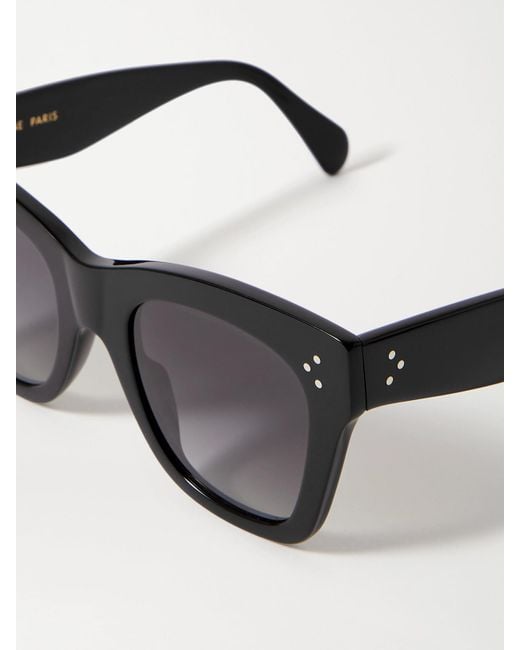 Lunettes De Soleil Œil-De-Chat Oversize En Acétate Céline en coloris Black